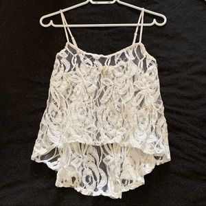 Beautiful Cream Lace Tank
